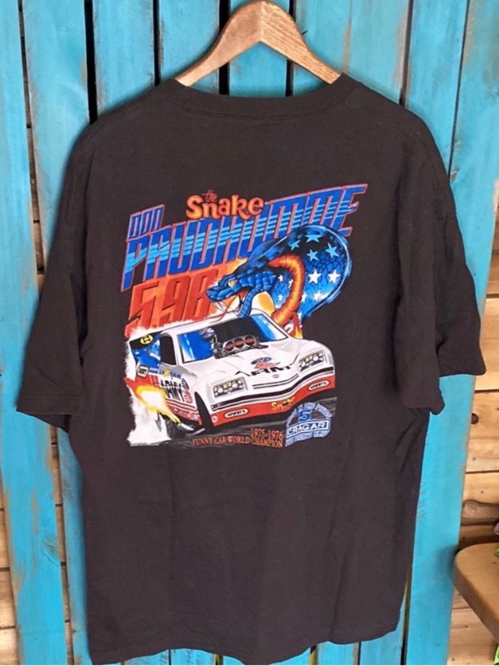 Hot Wheels Red Line shirt club Don Prudhomme Graphic T-Shirt size XL (tag XXL)